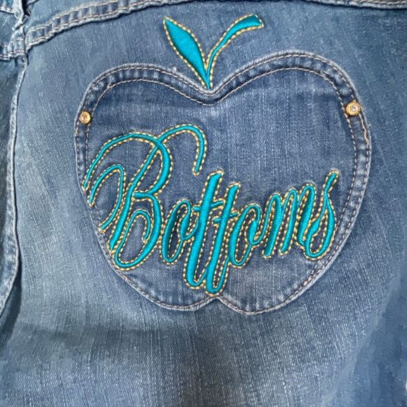 Women’s plus size Y2K apple bottoms jeans embroidered denim bootcut leg size 20 - Picture 12 of 15